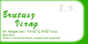 brutusz virag business card